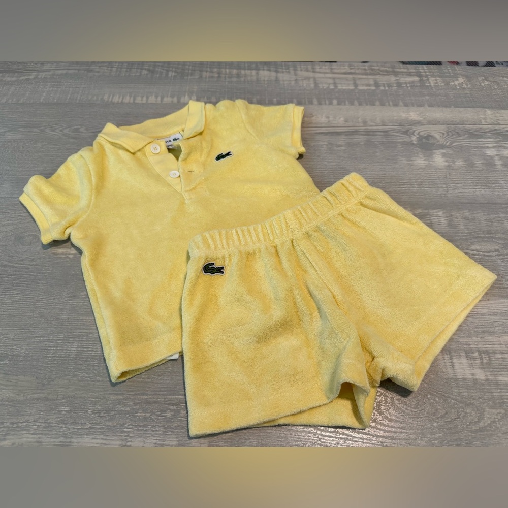 Lacoste Kids Yellow Matching Set